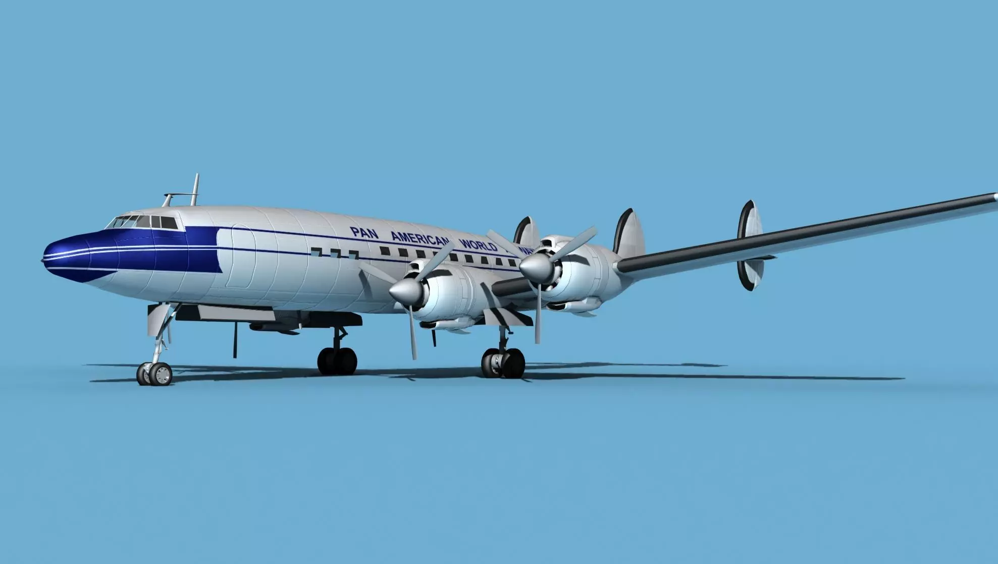 Lockheed L1649 Star Liner Pan Am 1 3D model_0