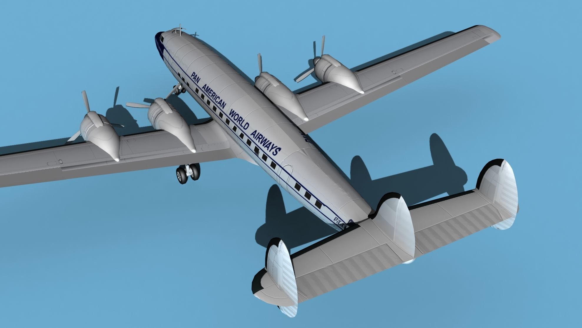 Lockheed L1649 Star Liner Pan Am 1 3D model_7