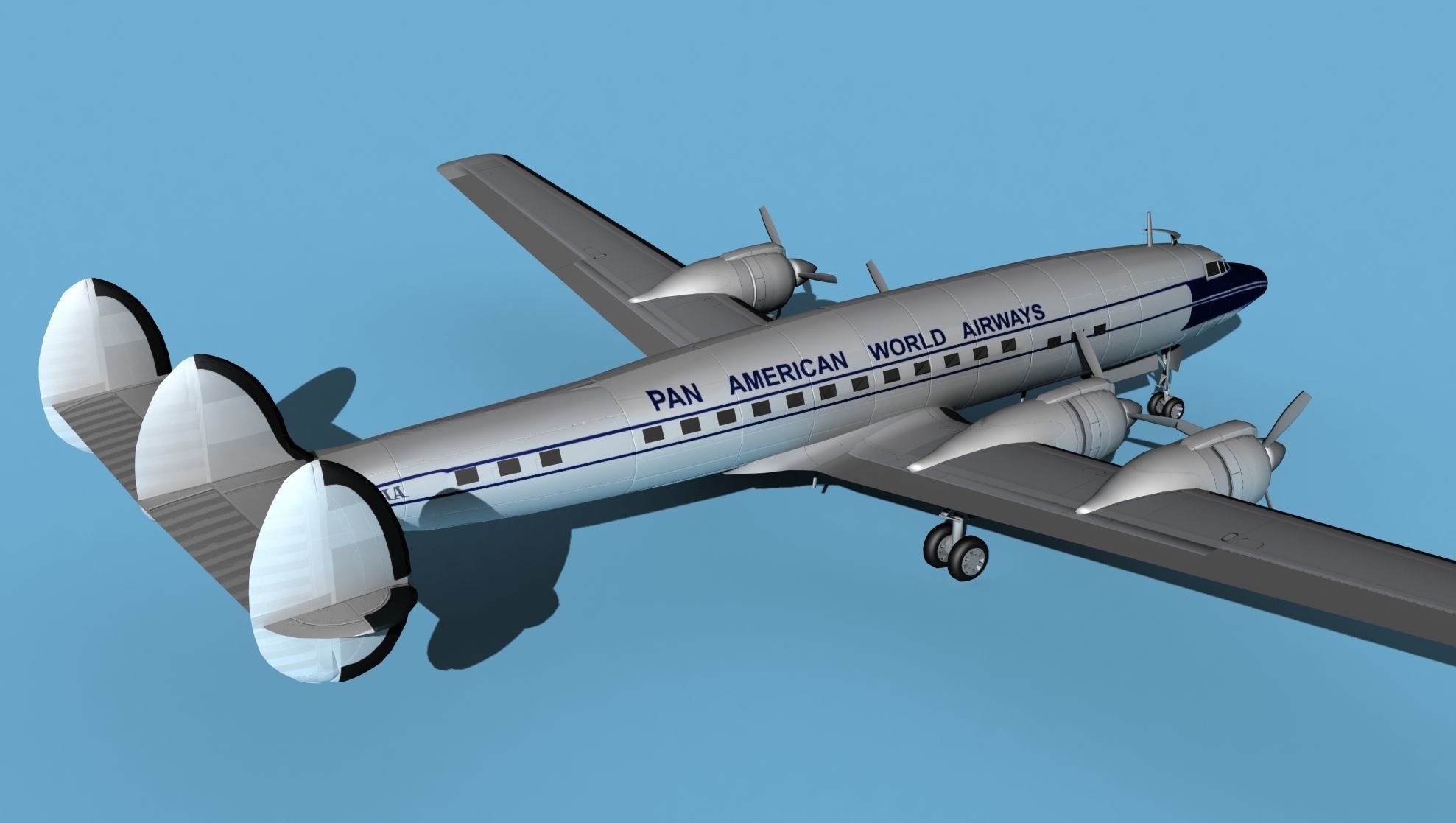 Lockheed L1649 Star Liner Pan Am 1 3D model_5