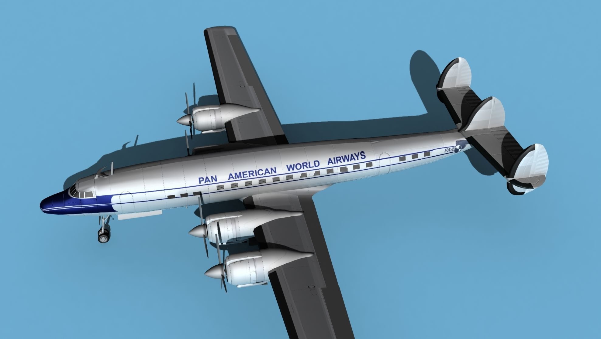 Lockheed L1649 Star Liner Pan Am 1 3D model_9