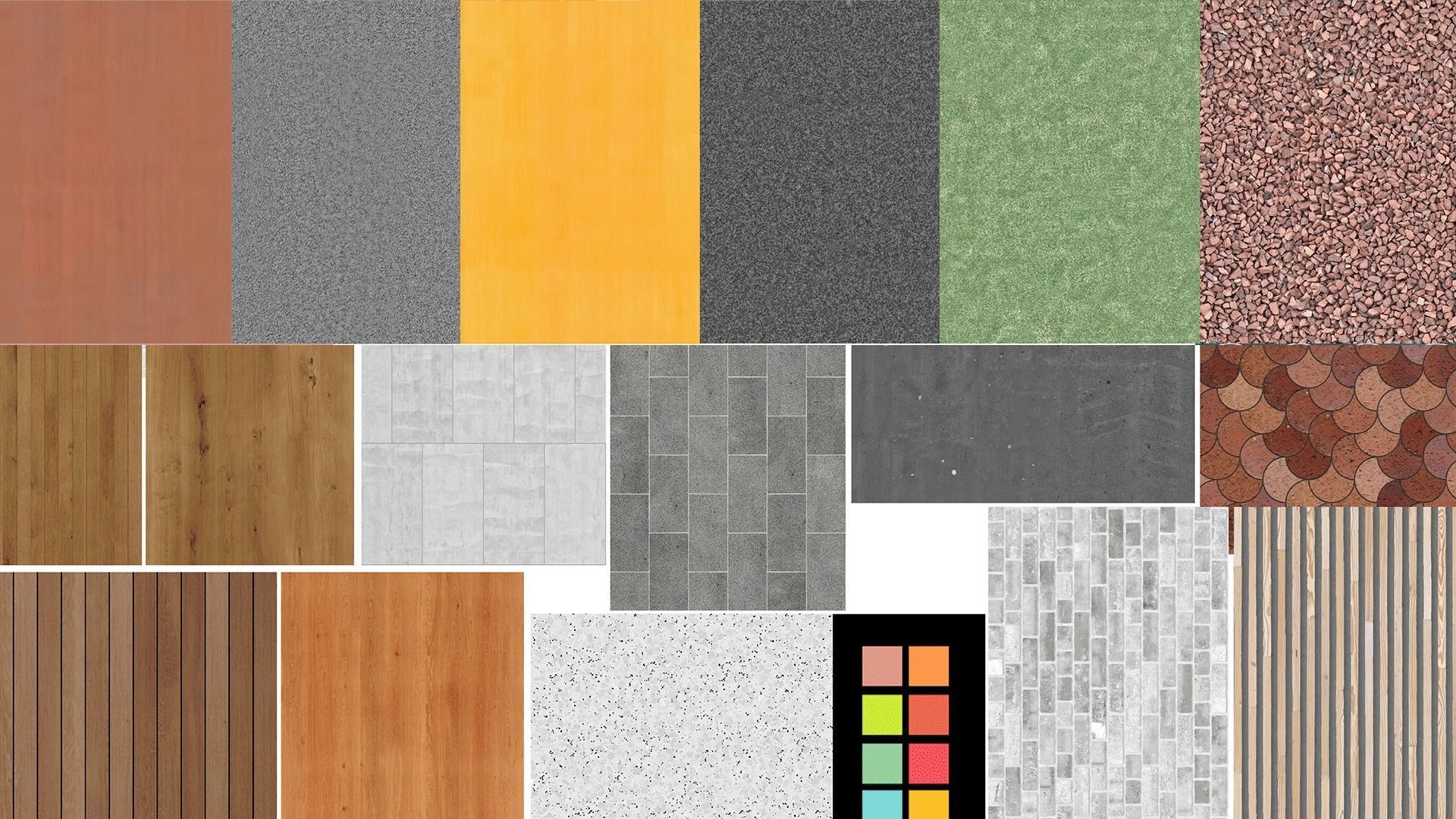 Modular Simple City Town  Low-poly 3D model_8