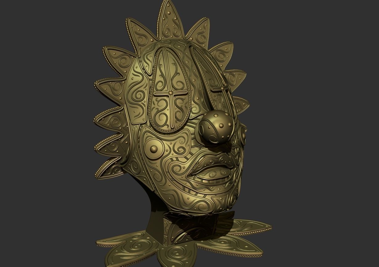The Clown ornate bust 3D print model_17