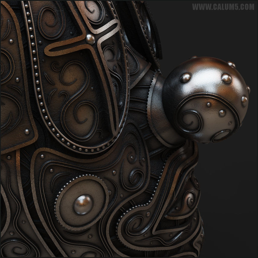 The Clown ornate bust 3D print model_4
