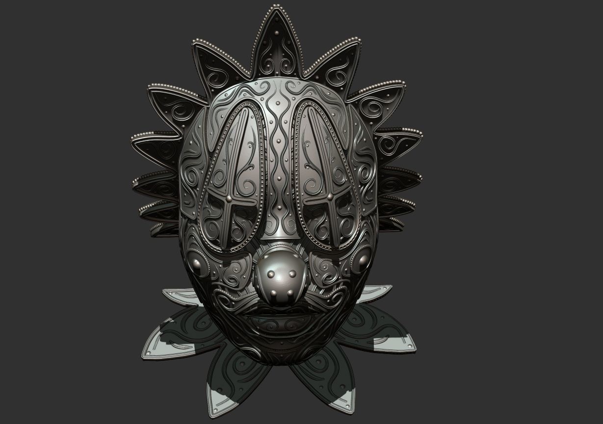 The Clown ornate bust 3D print model_14