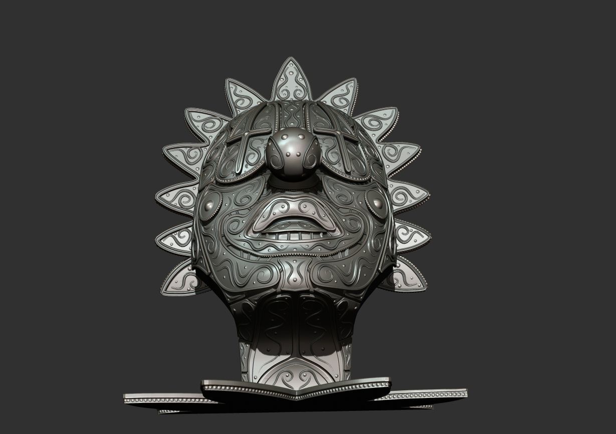 The Clown ornate bust 3D print model_15