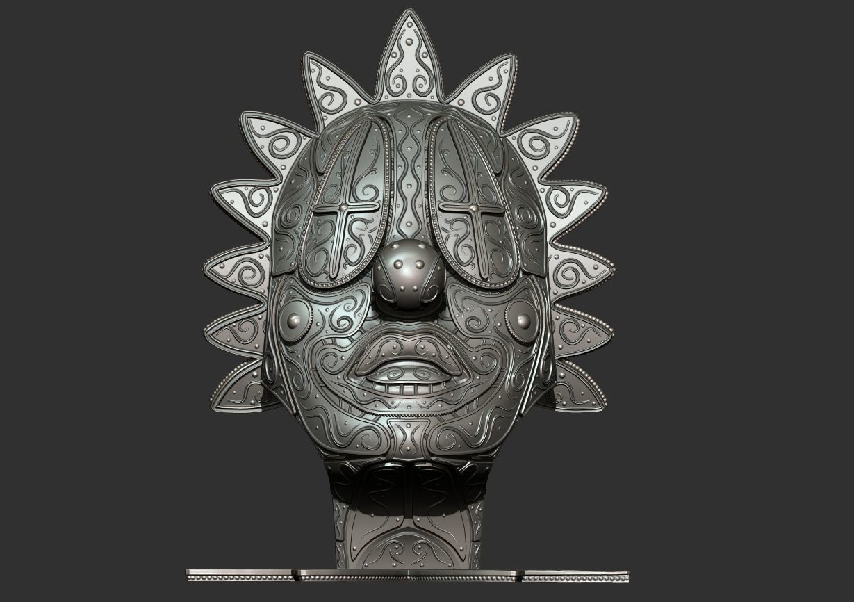 The Clown ornate bust 3D print model_10