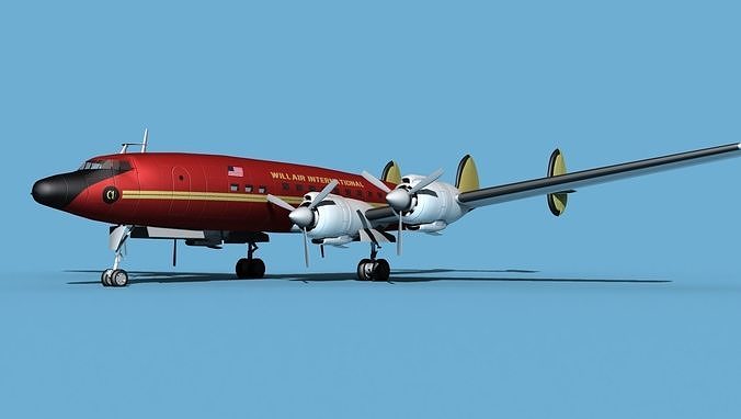 Lockheed L1649 Star Liner Willair International 3D model