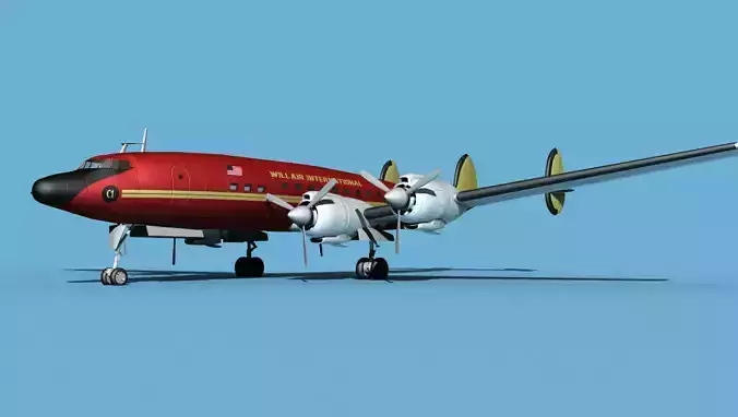 Lockheed L1649 Star Liner Willair International 3D model