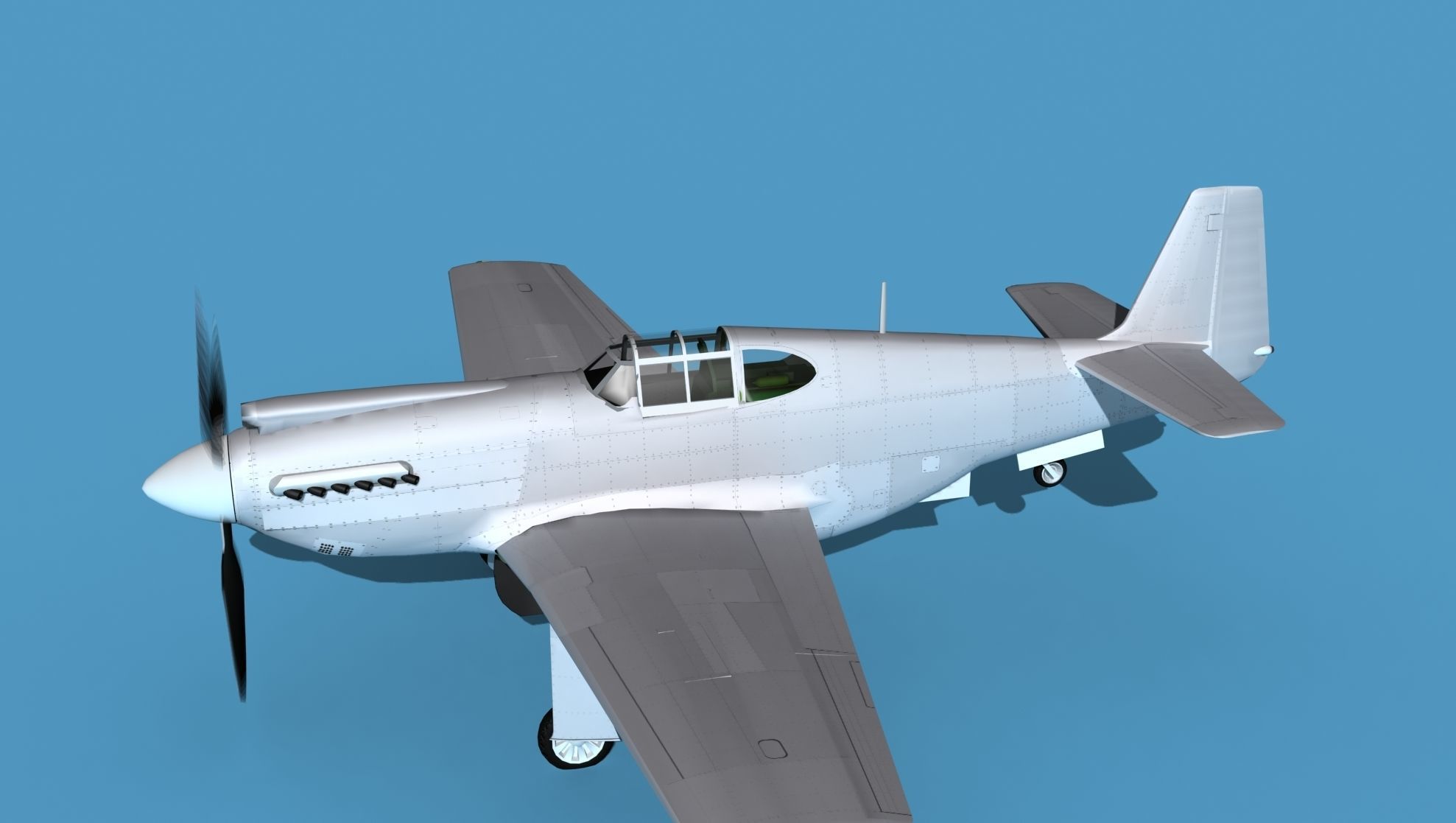 North American A-36A Apache 3D model_9