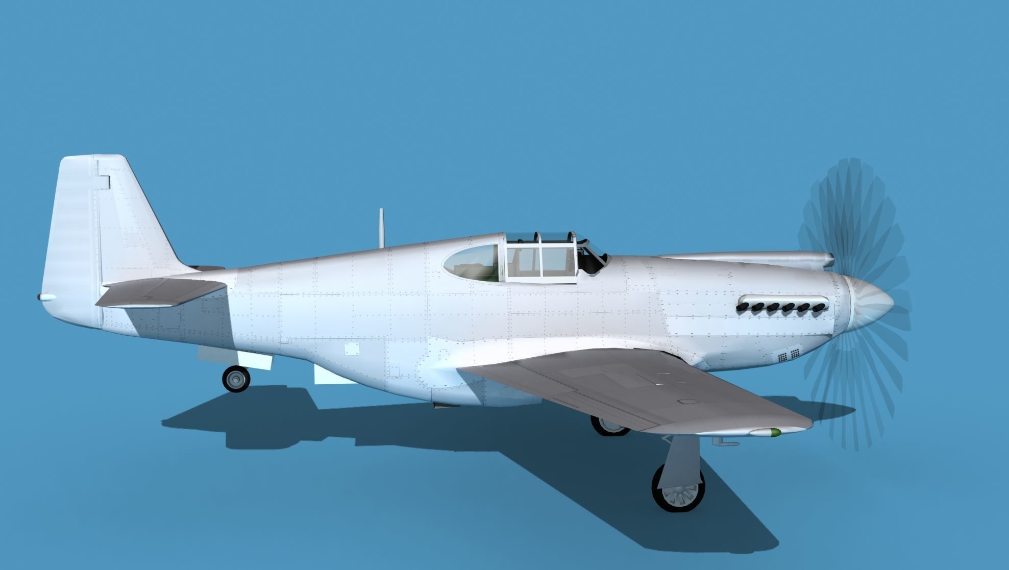 North American A-36A Apache 3D model_4