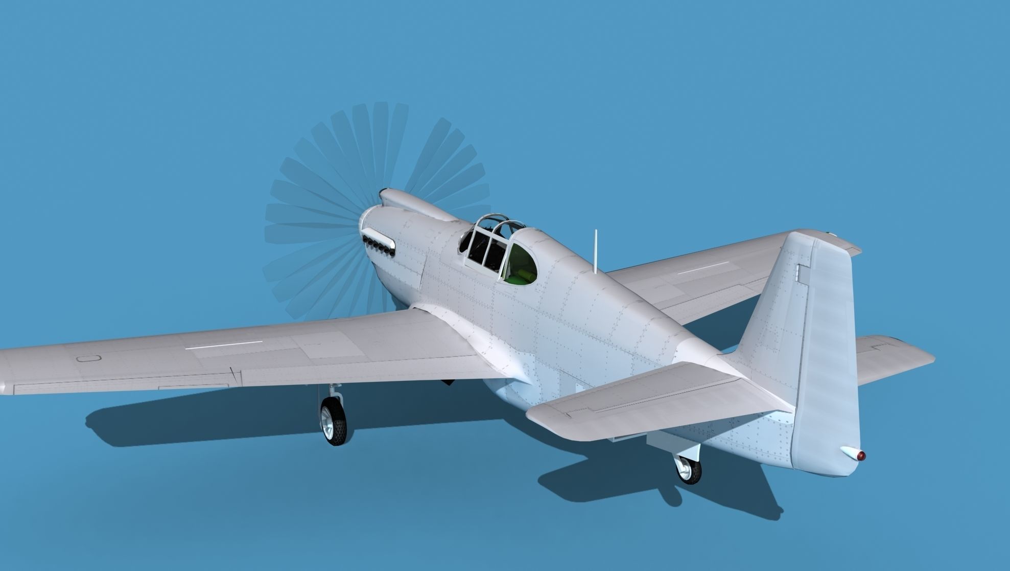 North American A-36A Apache 3D model_7