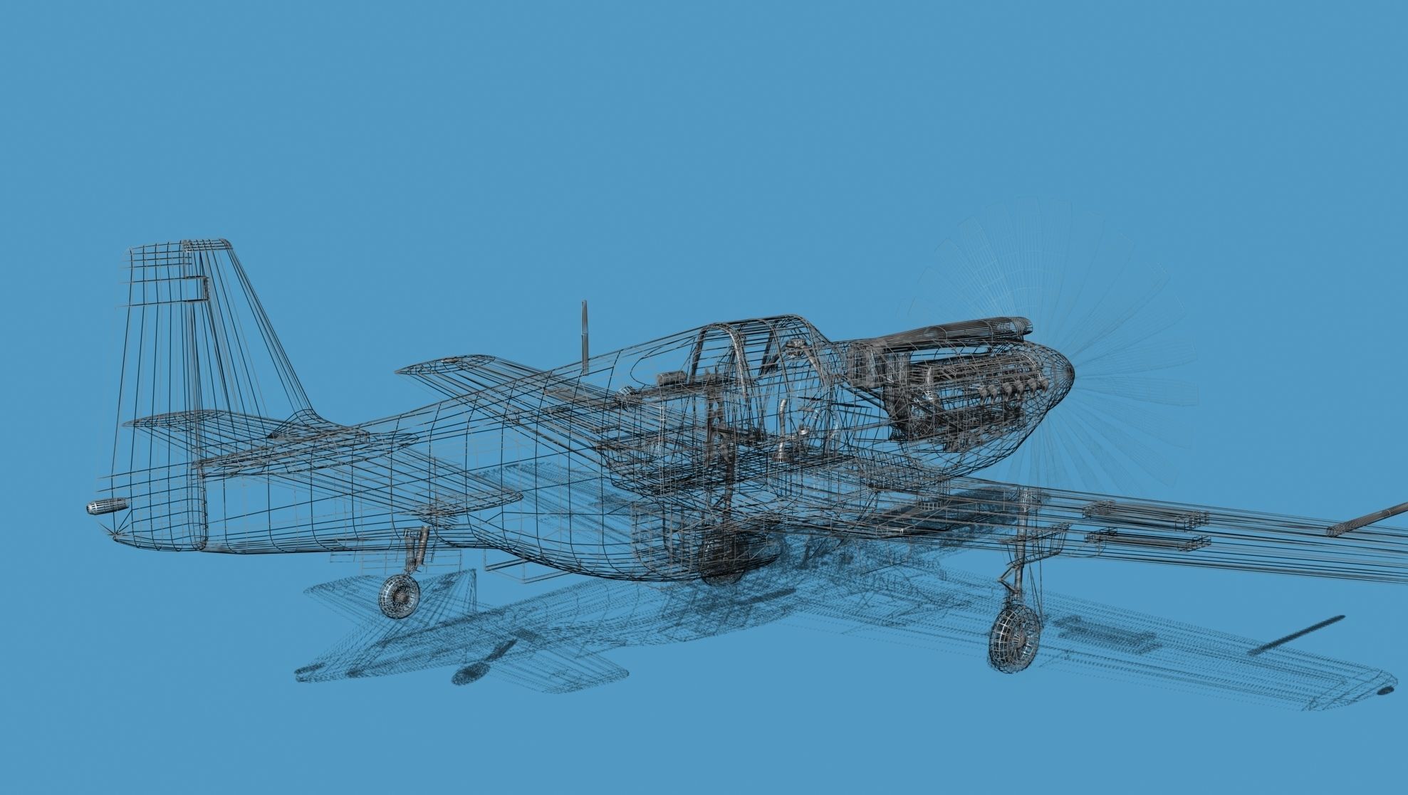 North American A-36A Apache 3D model_18