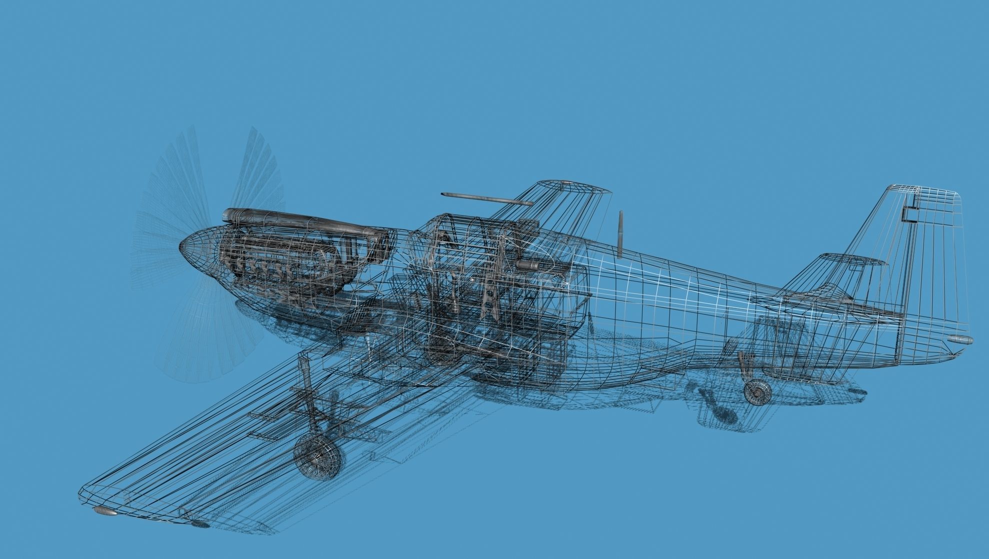 North American A-36A Apache 3D model_21