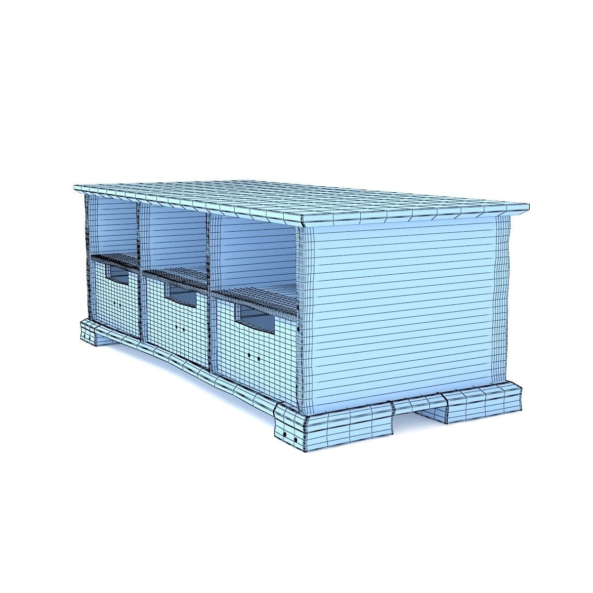 Retro Cupboard 13 3D model_8