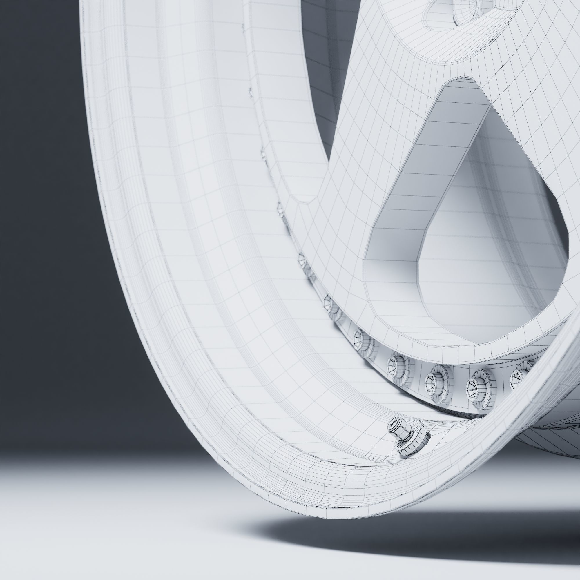 HRE 305 3 Piece Wheels Assembly Pack Low-poly 3D model_30