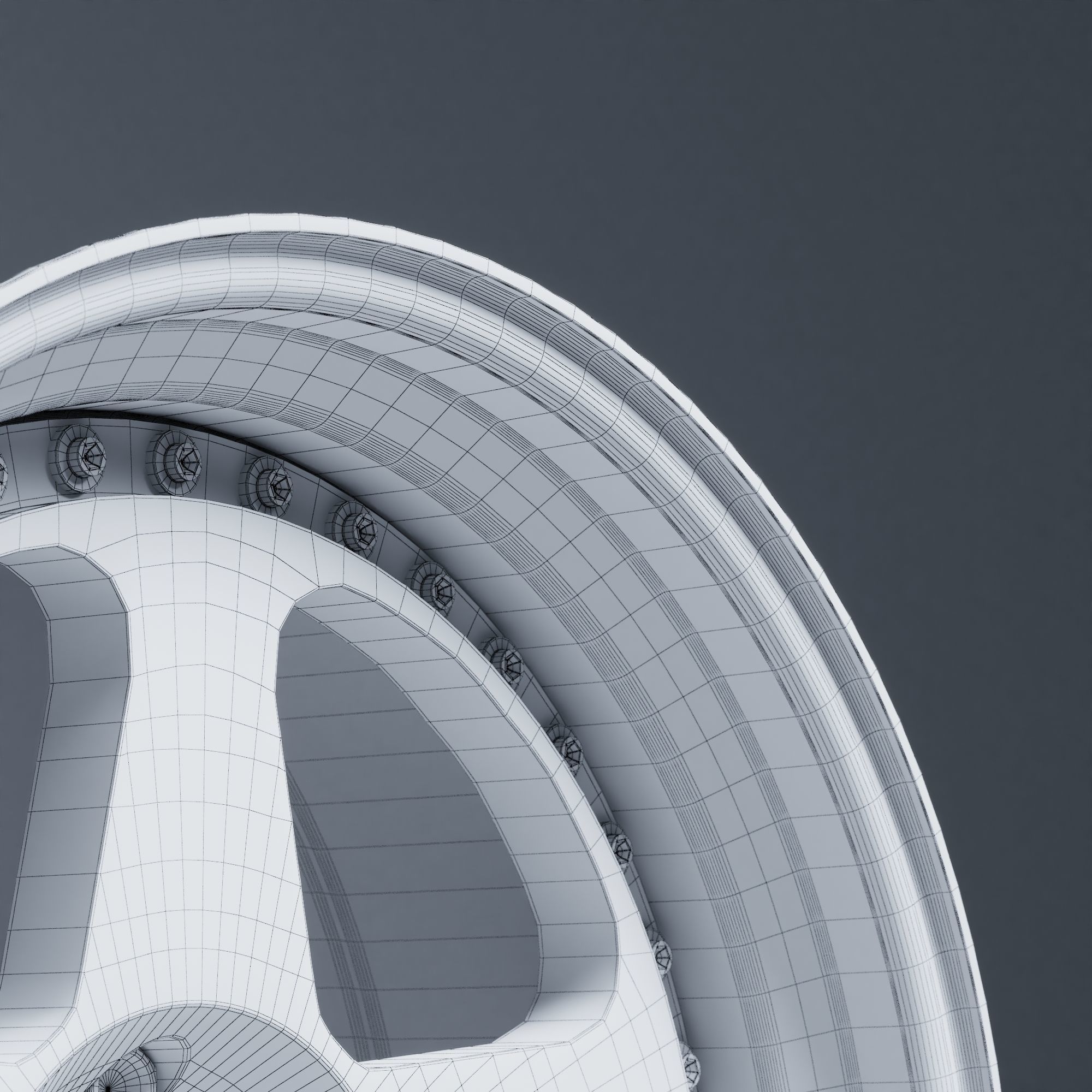 HRE 305 3 Piece Wheels Assembly Pack Low-poly 3D model_31