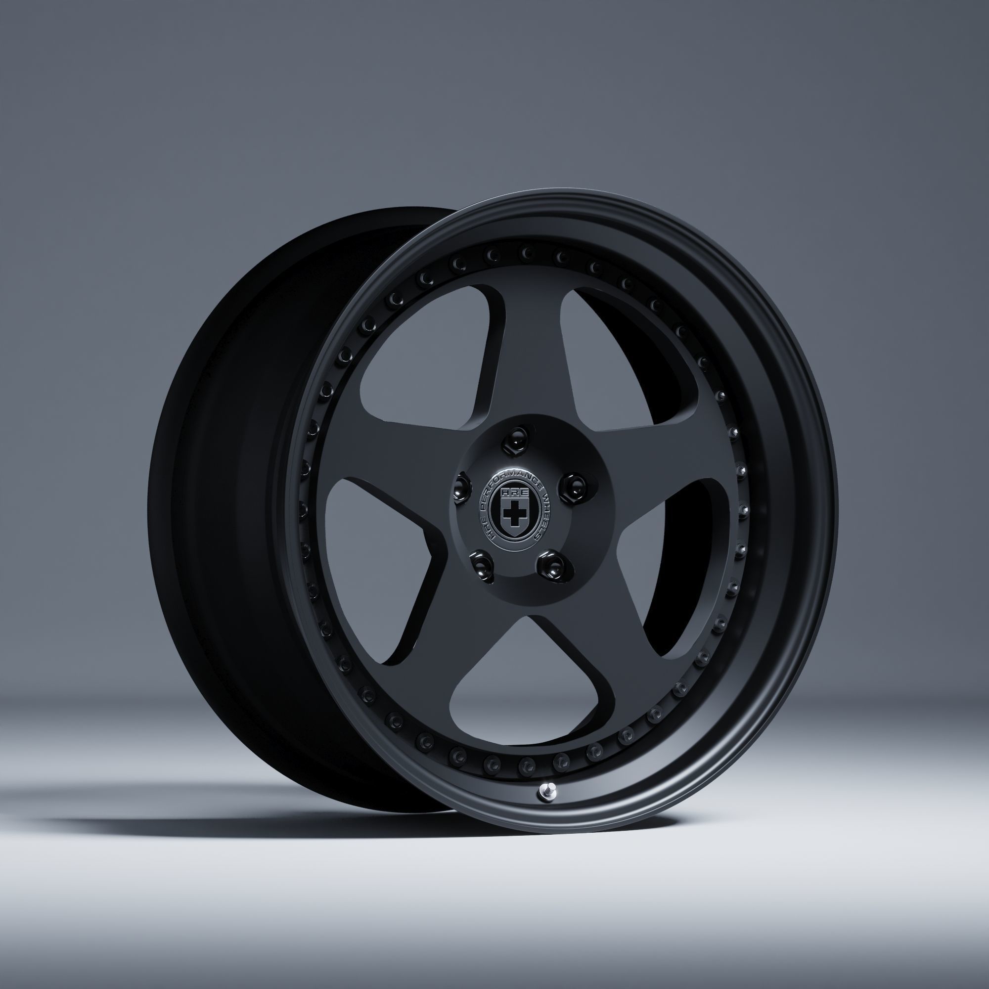 HRE 305 3 Piece Wheels Assembly Pack Low-poly 3D model_3