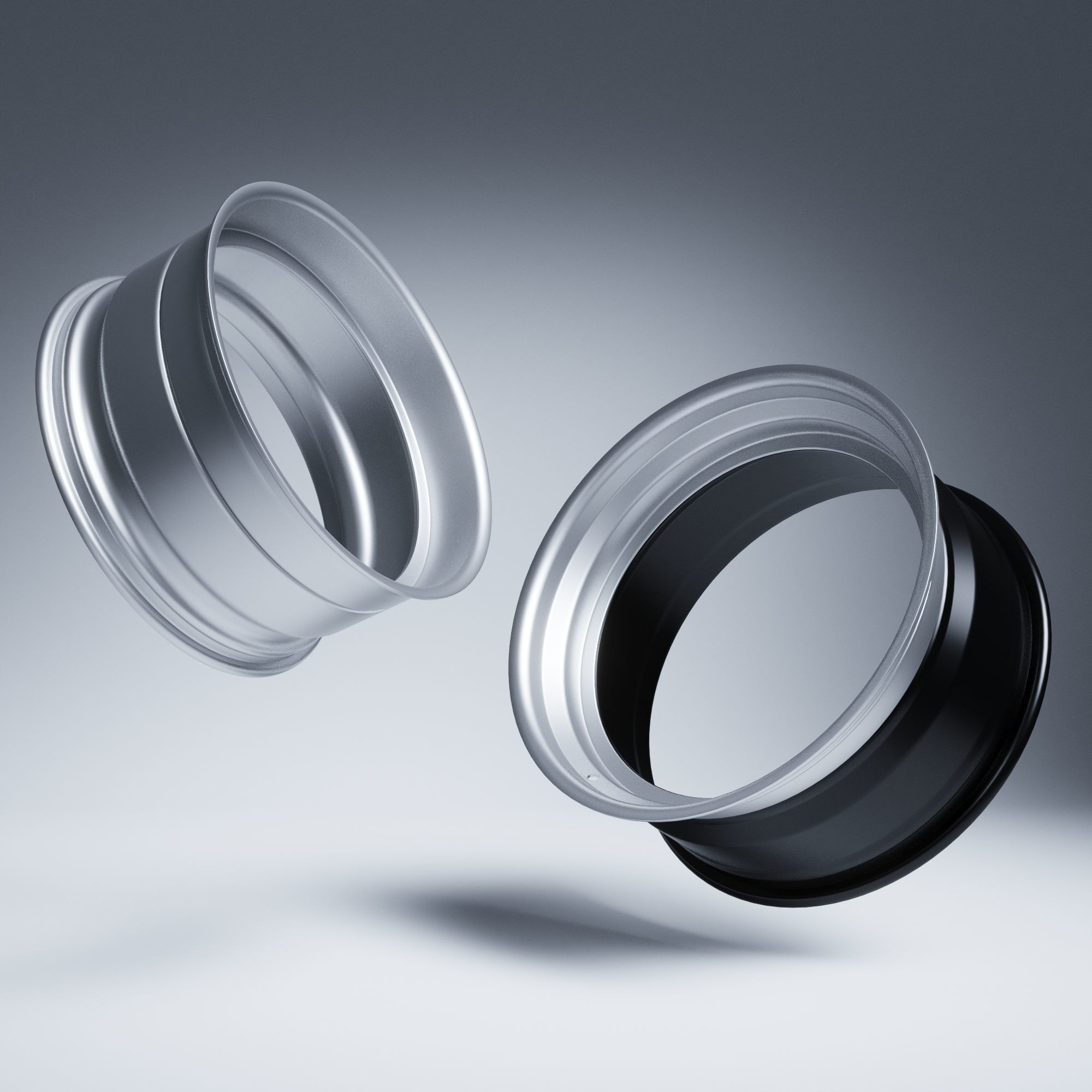 HRE 305 3 Piece Wheels Assembly Pack Low-poly 3D model_1