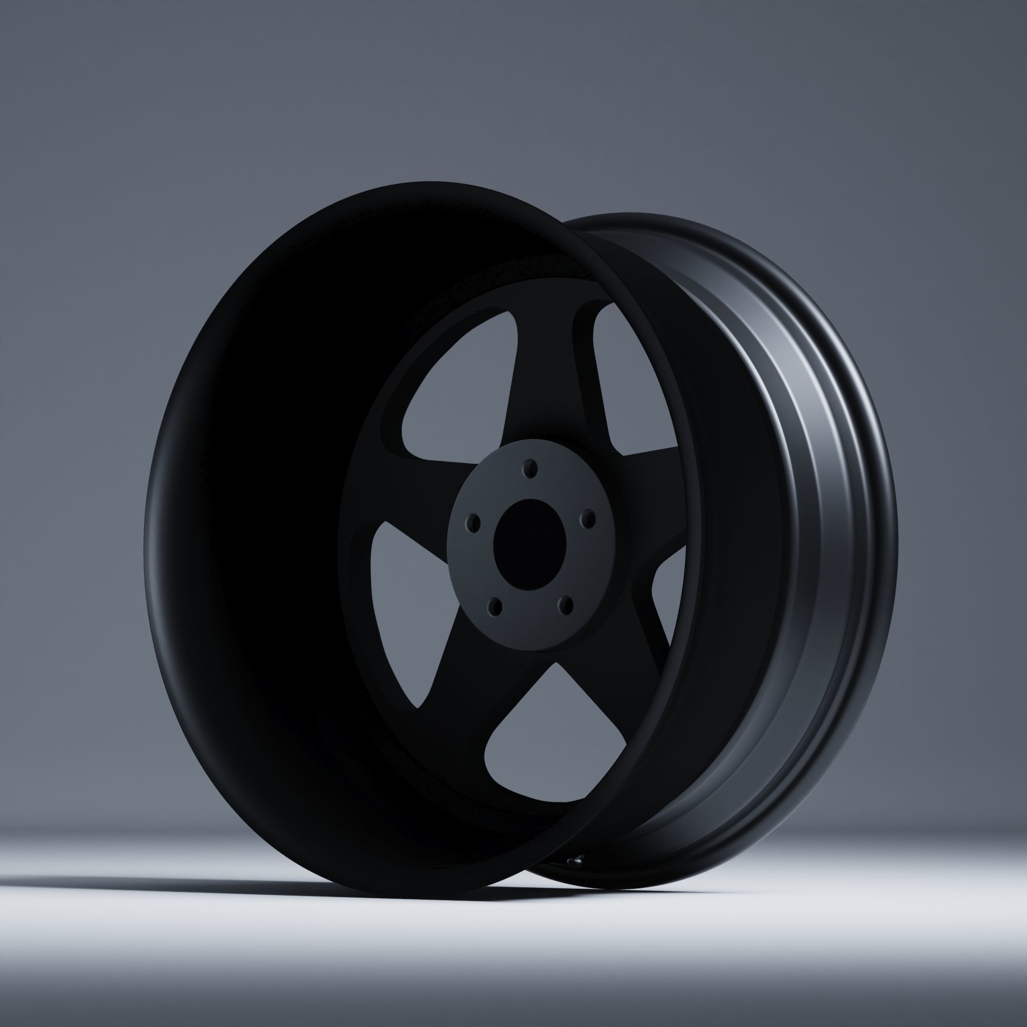 HRE 305 3 Piece Wheels Assembly Pack Low-poly 3D model_6