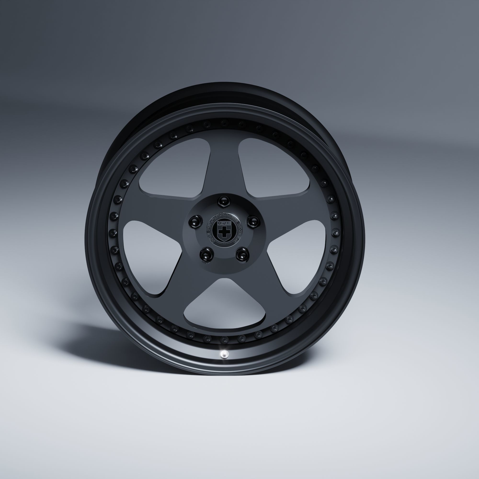 HRE 305 3 Piece Wheels Assembly Pack Low-poly 3D model_15