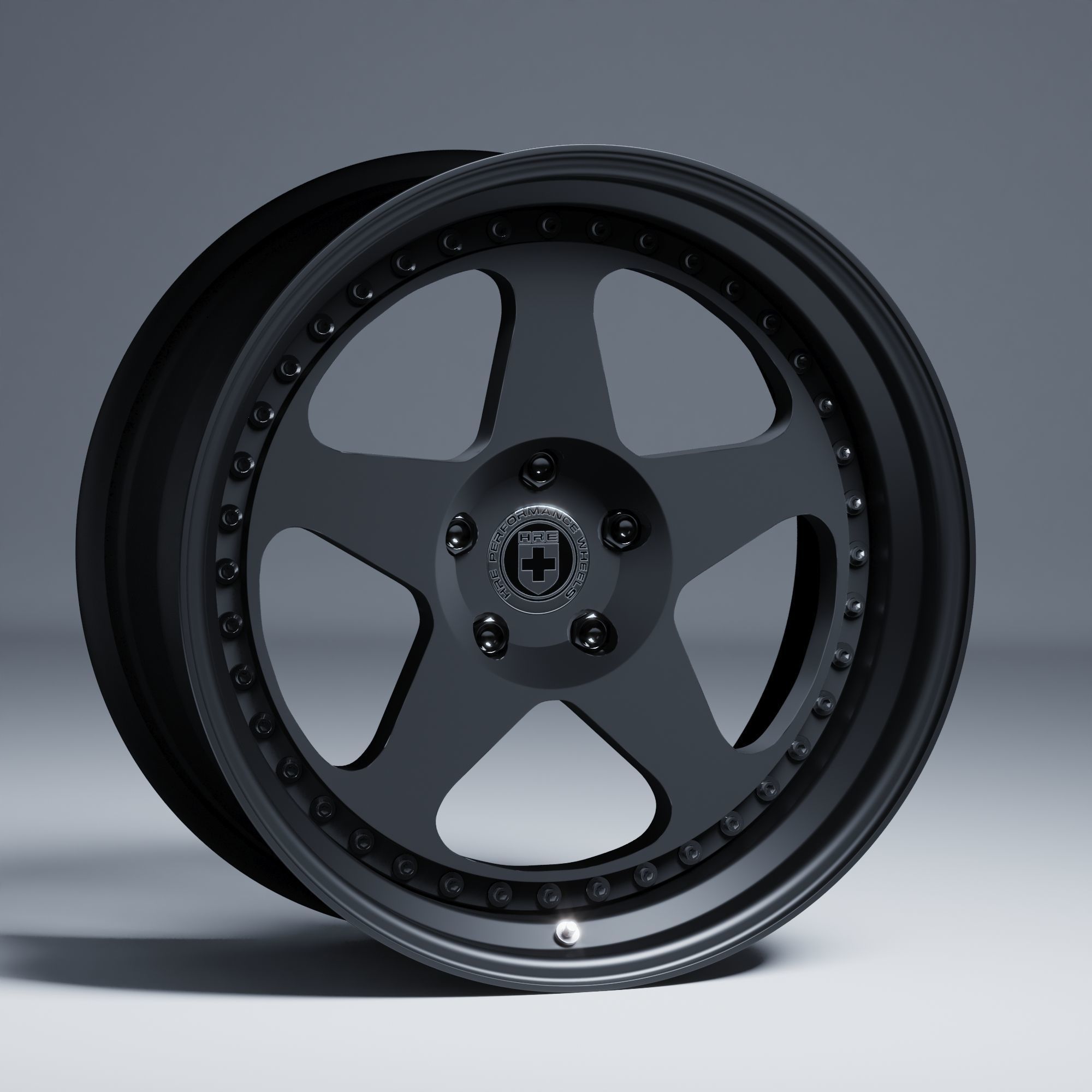HRE 305 3 Piece Wheels Assembly Pack Low-poly 3D model_20