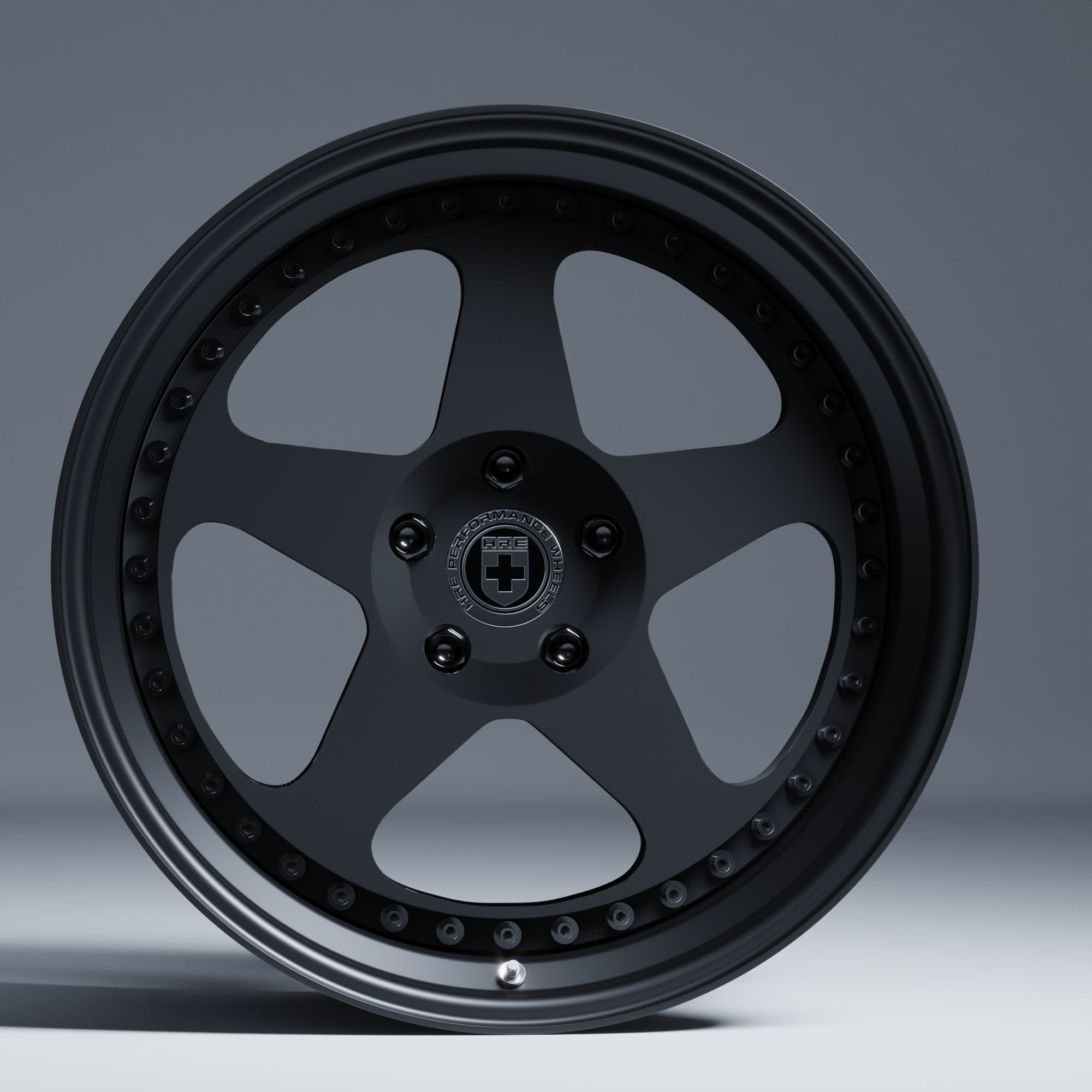 HRE 305 3 Piece Wheels Assembly Pack Low-poly 3D model_4