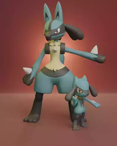 Pokemon - Riolu and Lucario