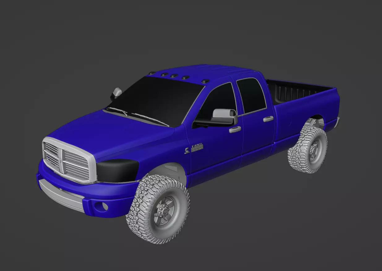 2007 3rd gen Ram 3D model_0