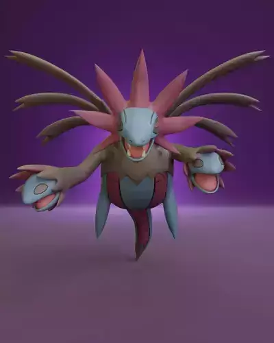 Pokemon - Hydreigon with 2 different poses 3D print model