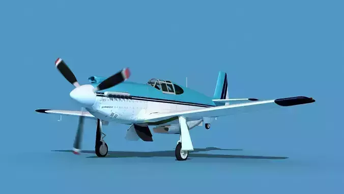 North American A-36A Apache S01 Racer 3D model