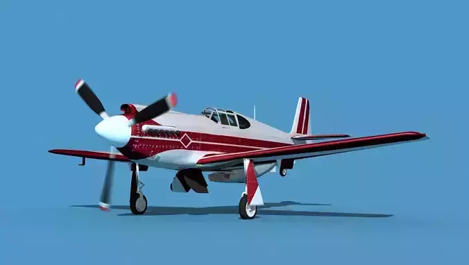 North American A-36A Apache S02 Racer 3D model
