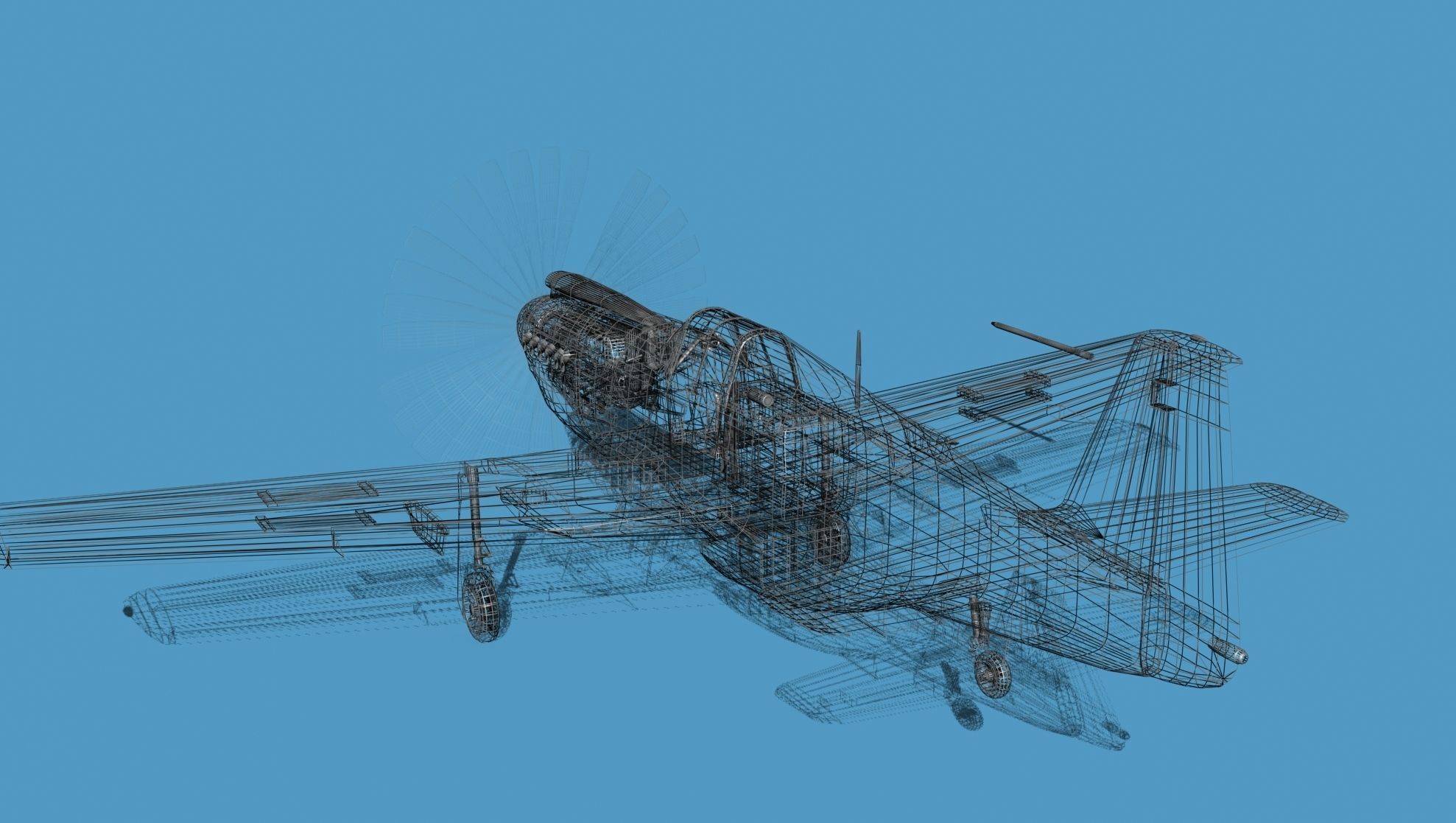 North American A-36A Apache S03 Racer 3D model_19