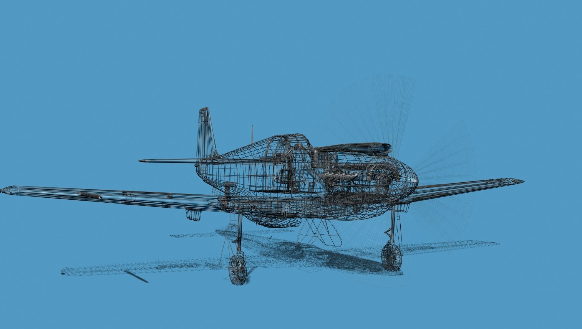 North American A-36A Apache S03 Racer 3D model_14