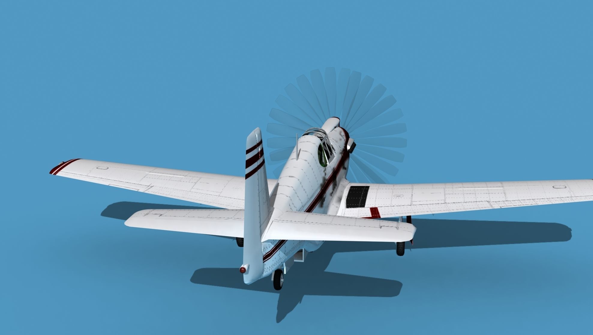 North American A-36A Apache S03 Racer 3D model_6
