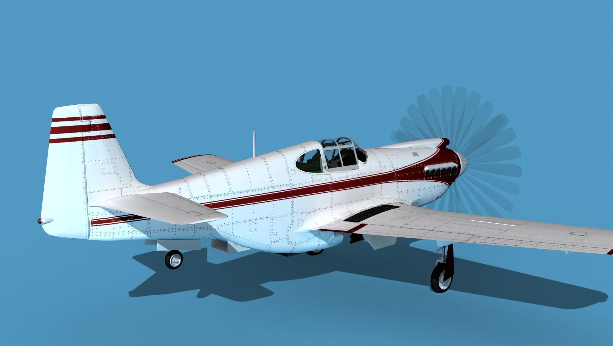 North American A-36A Apache S03 Racer 3D model_5