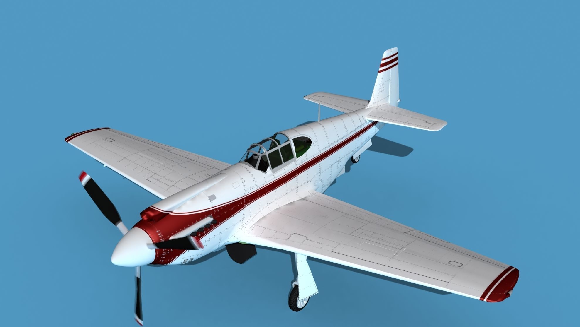 North American A-36A Apache S03 Racer 3D model_10