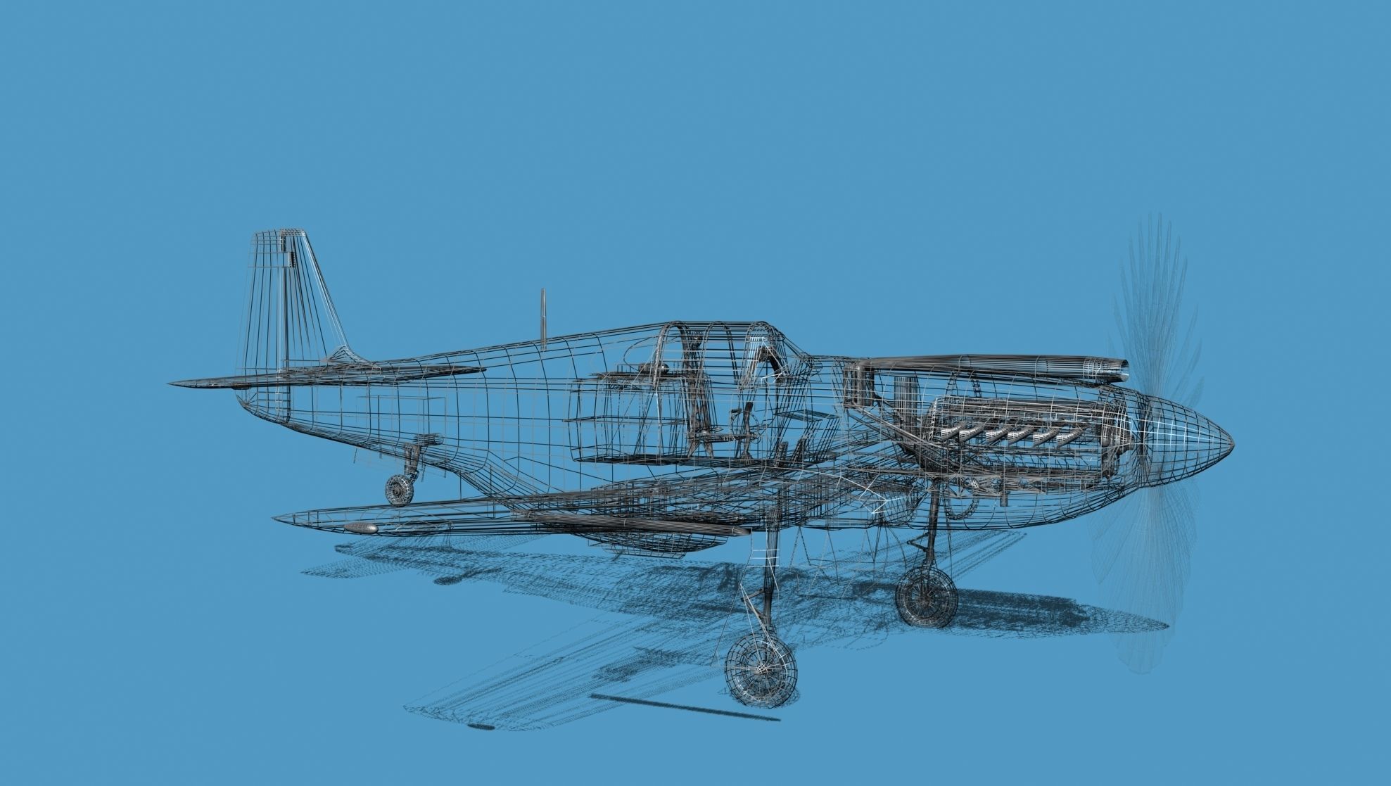 North American A-36A Apache S03 Racer 3D model_15