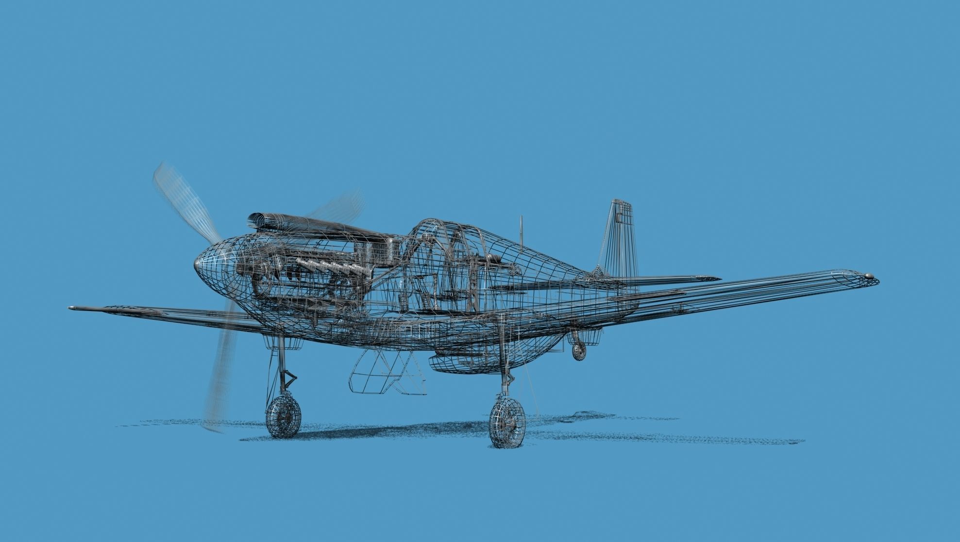 North American A-36A Apache S03 Racer 3D model_12