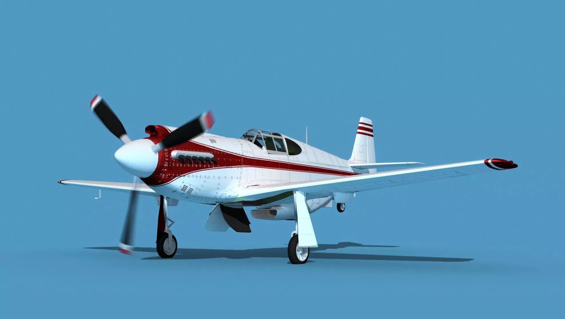 North American A-36A Apache S03 Racer 3D model_0