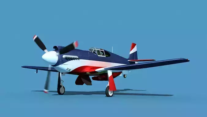 North American A-36A Apache S04 Racer 3D model