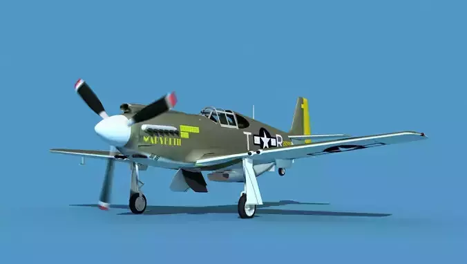 North American A-36A Apache V01 USAAF 3D model