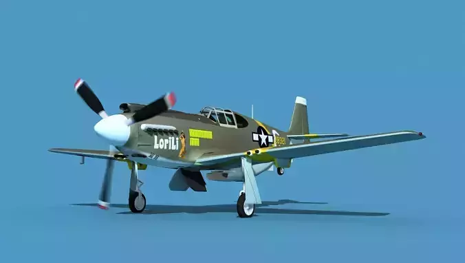 North American A-36A Apache V05 USAAF 3D model
