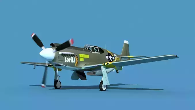 North American A-36A Apache V07 USAAF 3D model