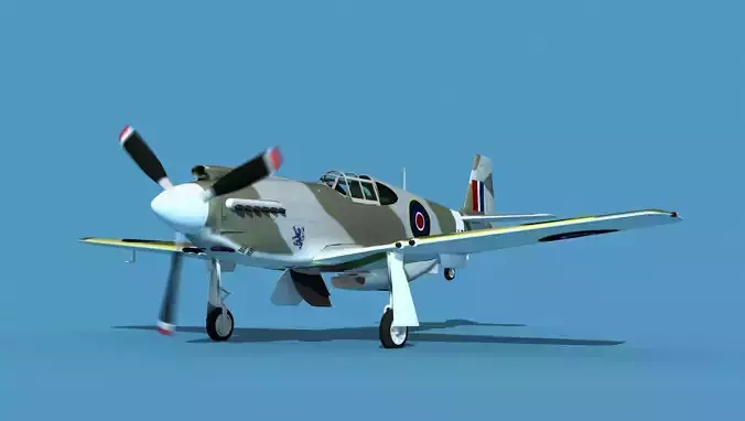 North American A-36A Apache V11 RAF 3D model