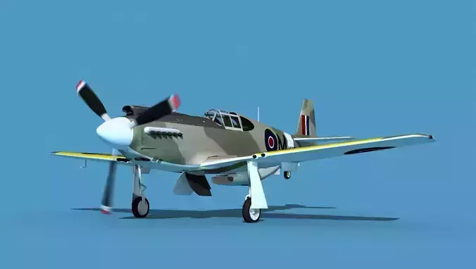North American A-36A Apache V12 RAF 3D model
