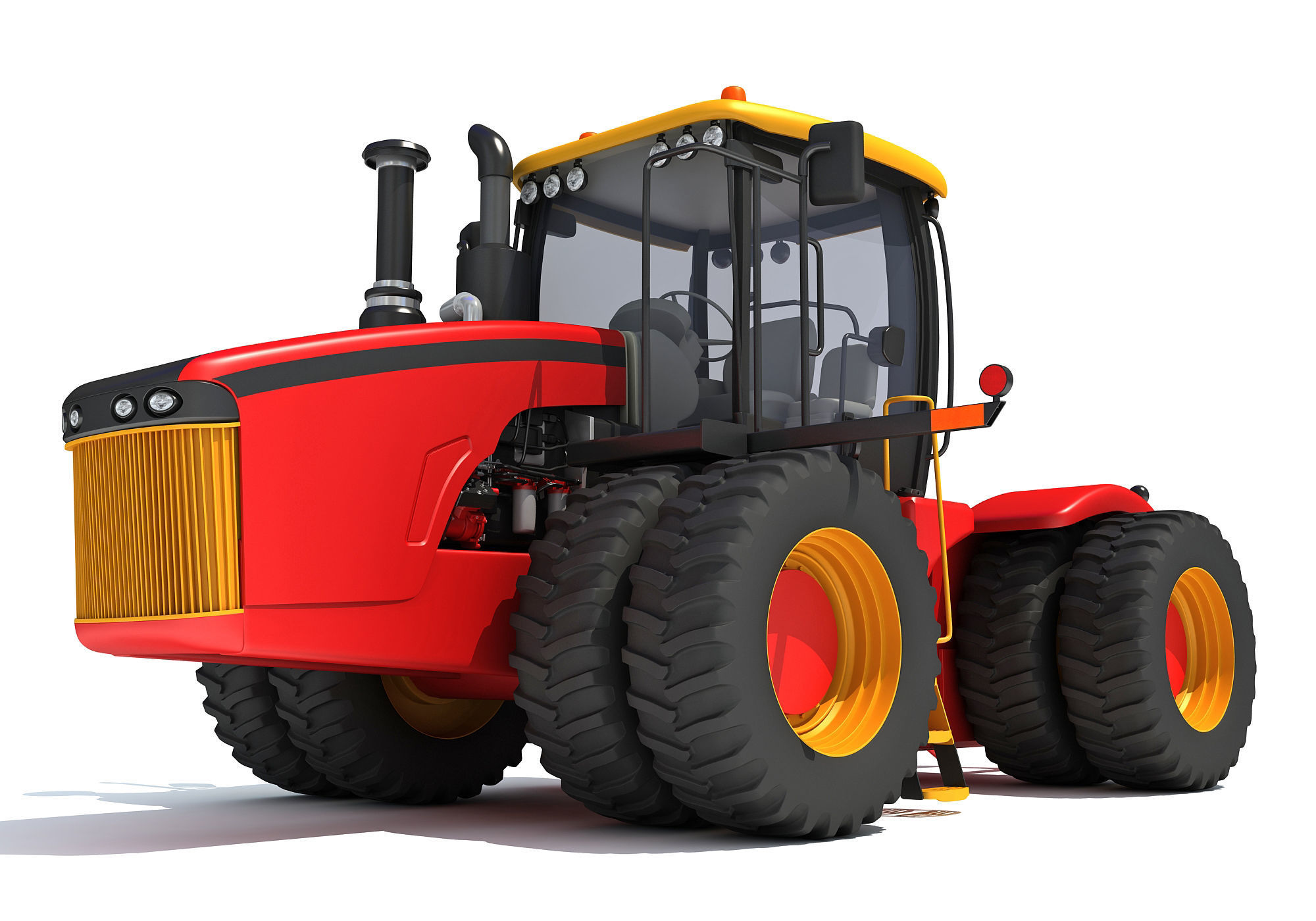 Versatile Wheeled Articulated Tractor 3D model_12