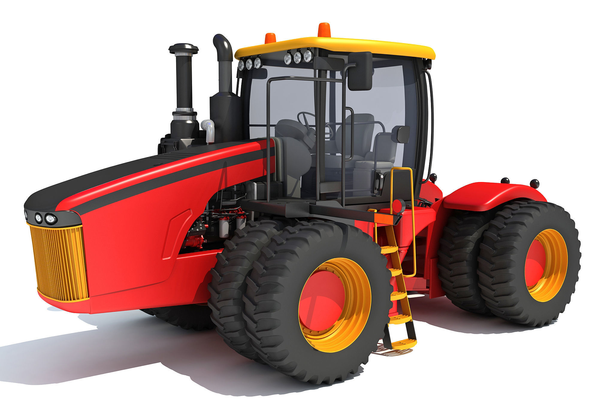 Versatile Wheeled Articulated Tractor 3D model_10