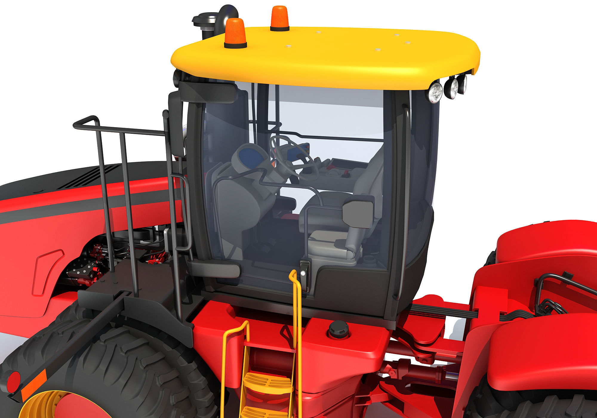 Versatile Wheeled Articulated Tractor 3D model_14