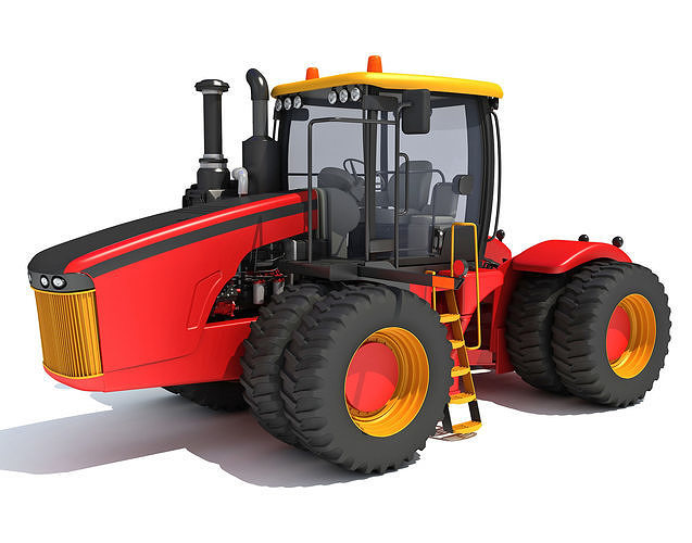 Versatile Wheeled Articulated Tractor 3D model