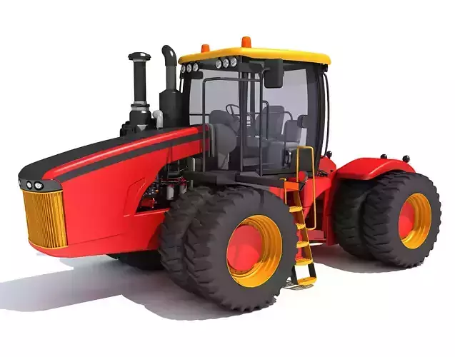 Versatile Wheeled Articulated Tractor 3D model